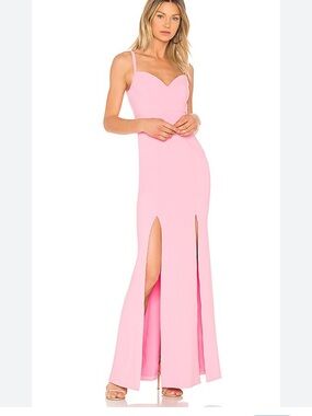 Likely Hot Pink Split-Slit Prom Gown